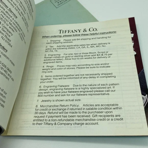 RARE Vintage Tiffany & Co. Spring 1984 Selections-By-Mail Square Catalog